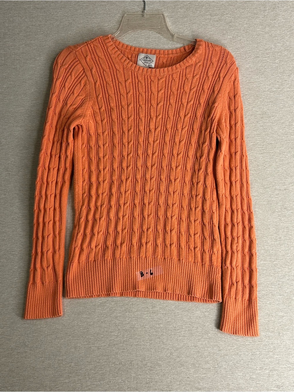 St. John's Bay Orange Cable Knit Crewneck Sweater